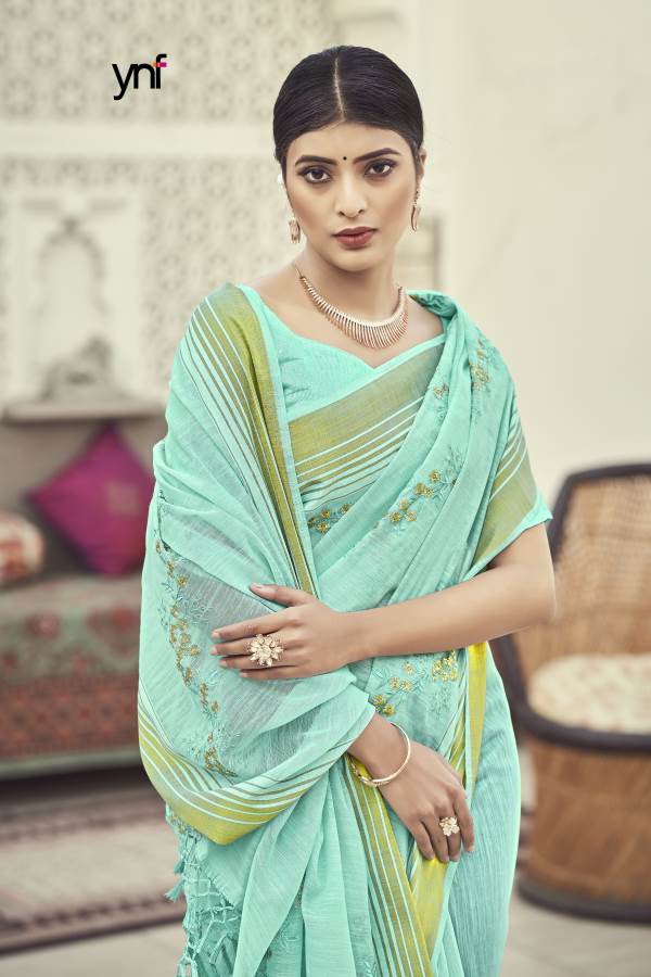 Ynf Jethani Designer Fancy Work Cotton Printed Latest Saree Collection