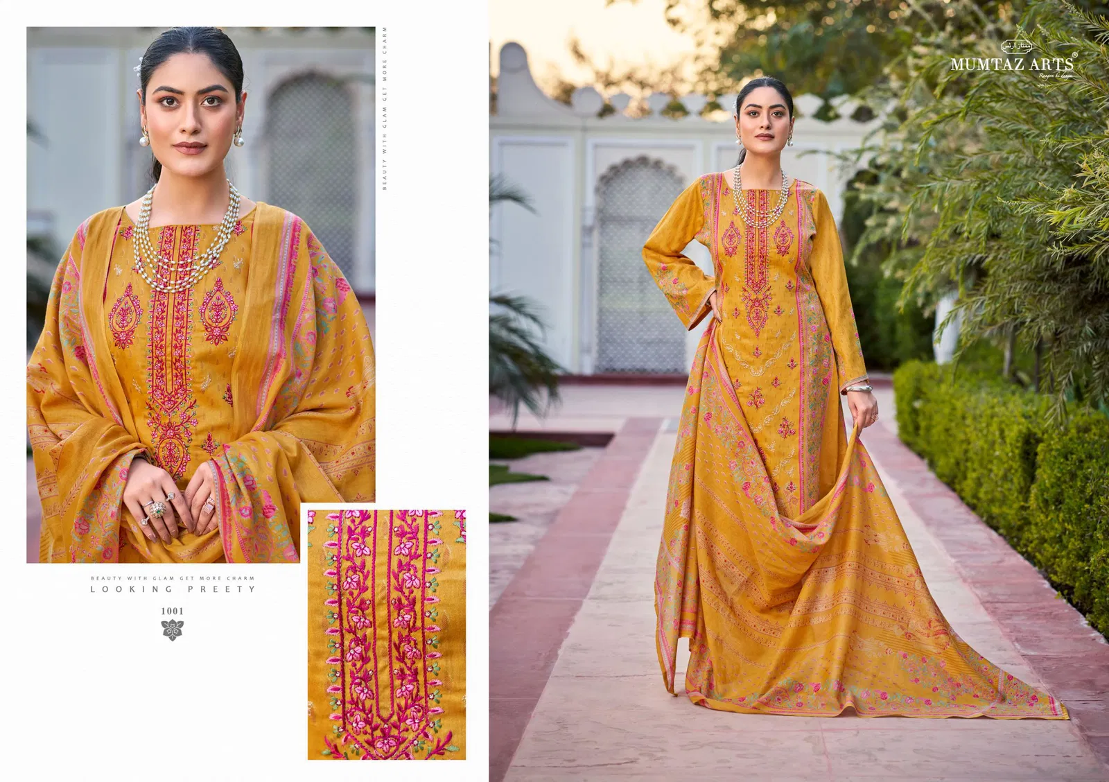 Rose By Mumtaz Arts Jam Satin Printed Salwar Kameez Suppliers In India