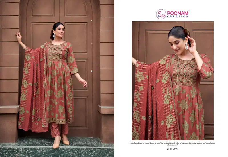 Shagun By Poonam Anarkali Reyon Wholesale Kurti Bottom With Dupatta In India