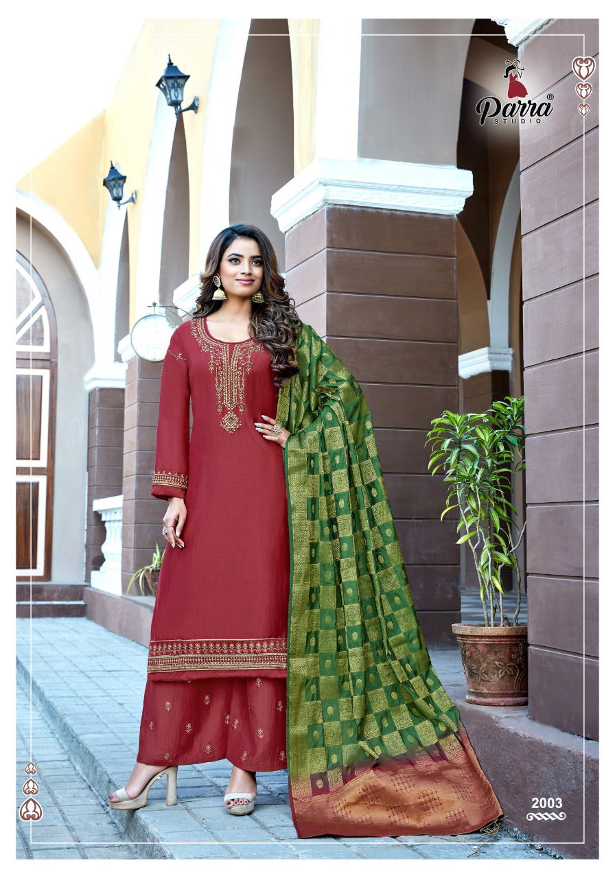 PARRA LIHAAZ Latest Heaavy Festive wear Fancy Designer Cinon With Embroidery Work And Hand Diamond Readymade Salwar Suit Collection