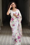Sf Flora D Flower Printed Japan Satin Saree Best Wholesale Shop In Surat