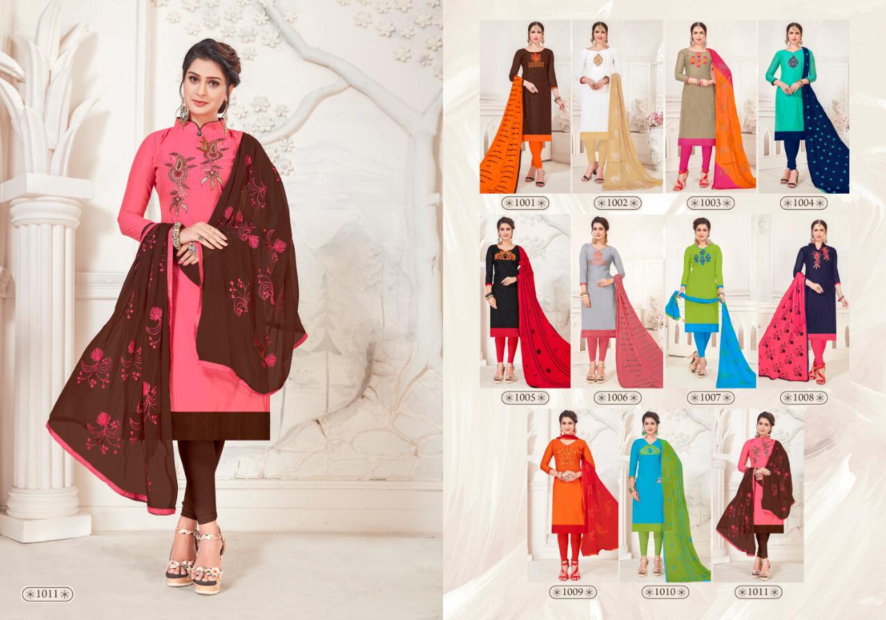 Lollipop Latest Modal Silk Embroidery Work Dress Material Collection Nazmeen Embroidery Work Dupatta 