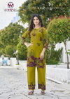 Belliza By Woodee Stylish Rayopn Printed Co Ord Set Wholesale Market In Surat