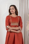 Naisha K 415 Dhabhu Cotton Casual Wear Aline Kurti And Bottom Wholesalers In Delhi