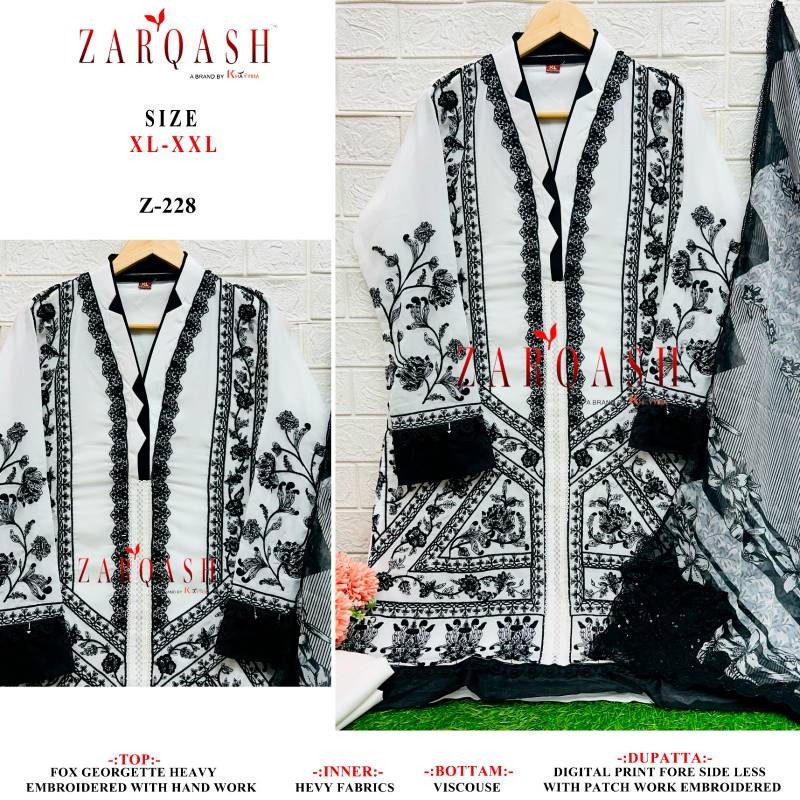 Zarqash Z 228 Georgette Pakistani Ready Made Salwar Suits Wholesale Price In Surat