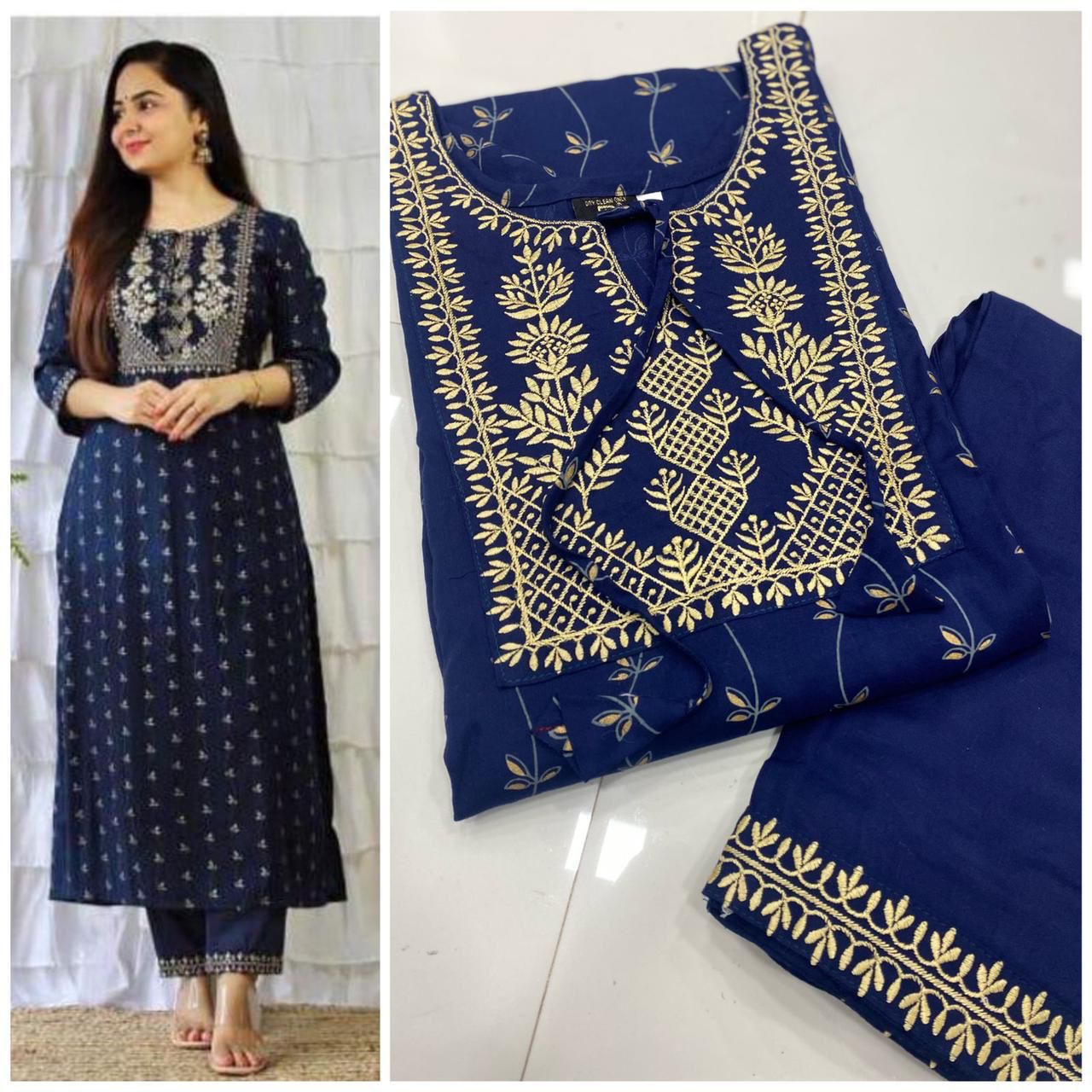 Laheriya Designer Rayon Cotton Printed Kurti With Bottom Catalog