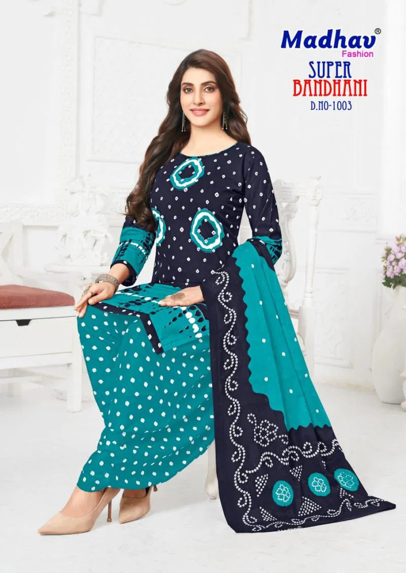 Super Bandhani Vol 1 By Madhav Bandhani Printed Dress Material Wholesale Clothing Distributors In India