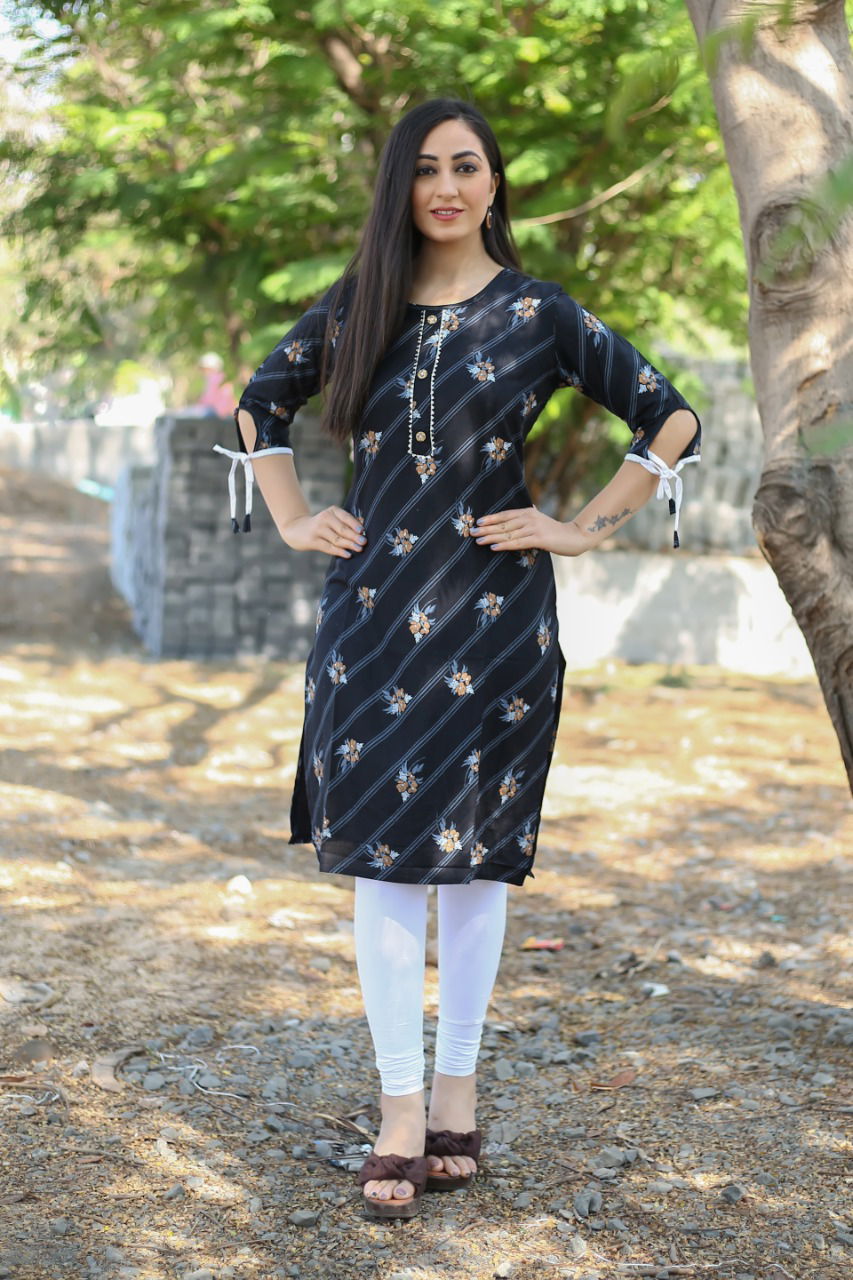 Khushi 2 latest Designer Daily wear Printed Rayon Kurtis Latest Collection 