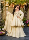 St D No 148 Soft Chinon Silk Embroidered Kids Salwar Suit