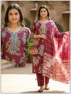 Naisha K 724 Vertican Discharge Print Kurti With Bottom Dupatta Wholesale Online