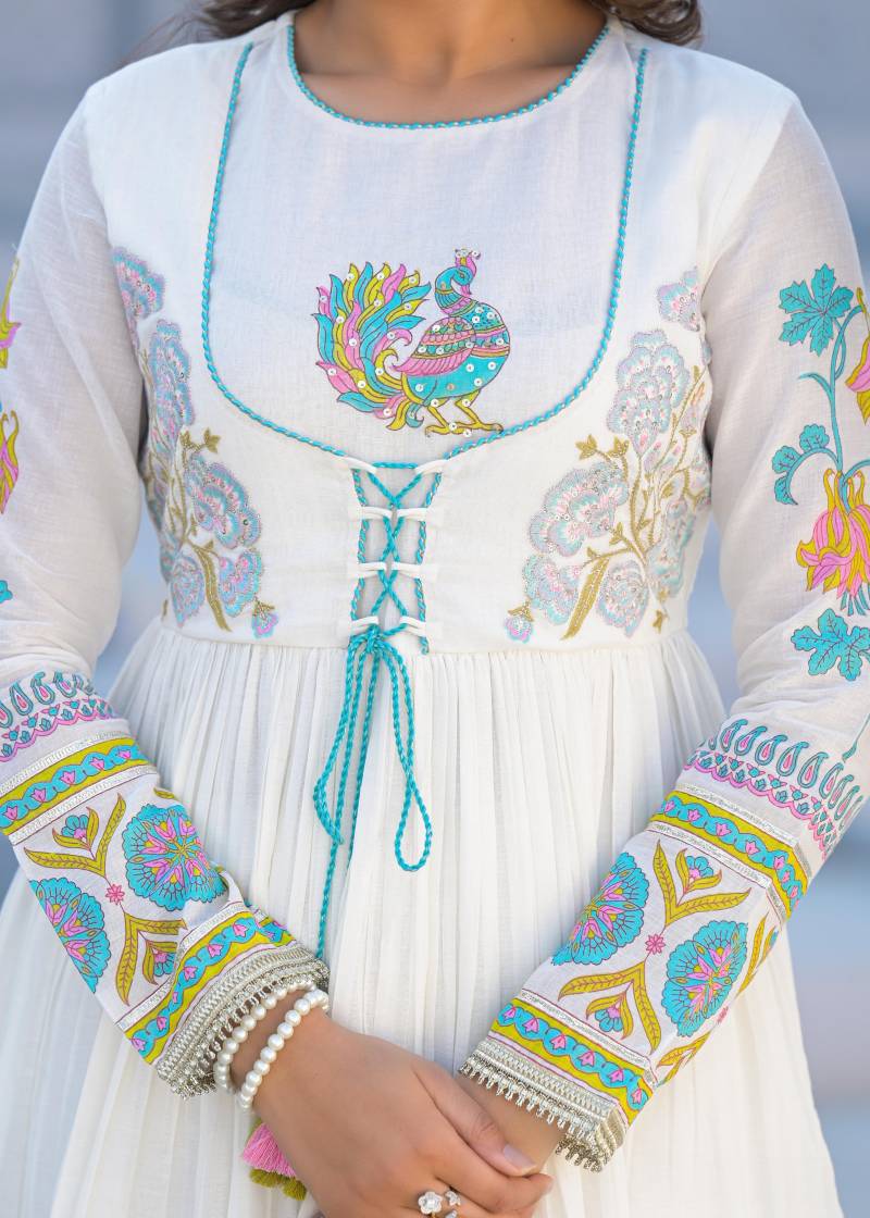 Tanyaa P 273 Cotton Anarkali Kurti With Bottom Dupatta Wholesale Market In Surat