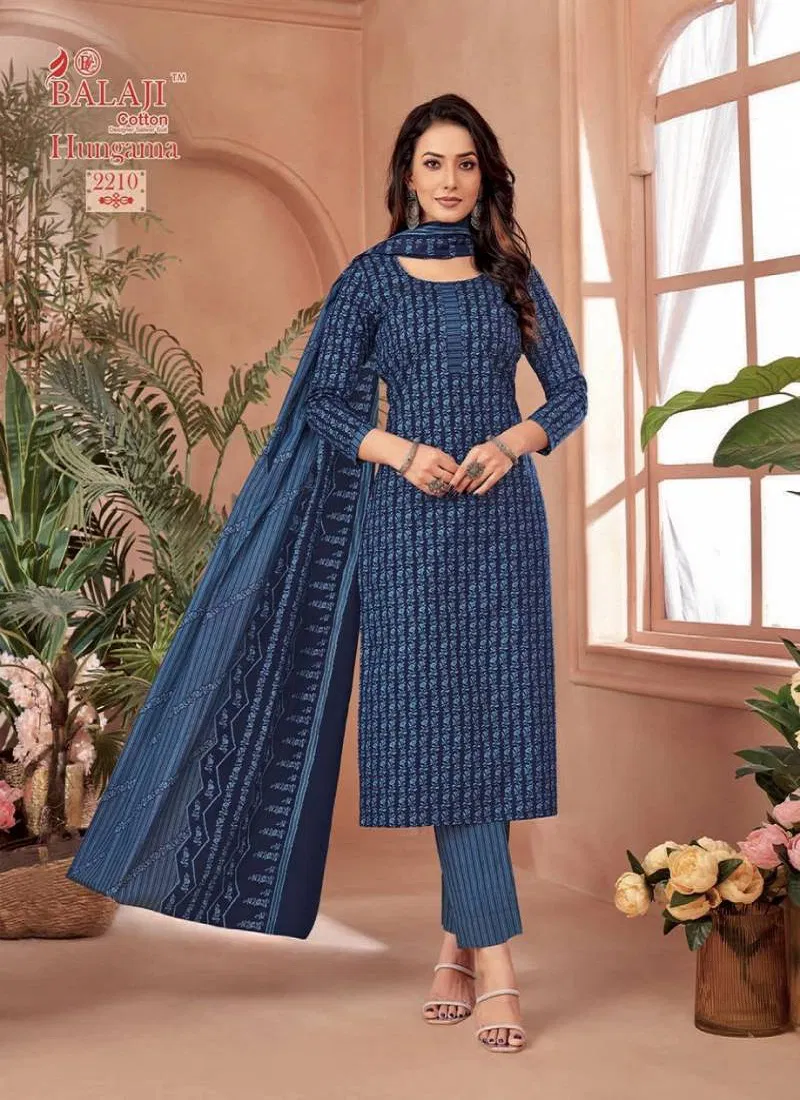 Hungama Vol 22 By Balaji Cotton Printed Dress Material Exporters In India
