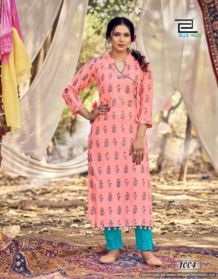 Blue Hills Candy 1 Stylish Ethnic Wear Rayon Designer New Kurti Collection