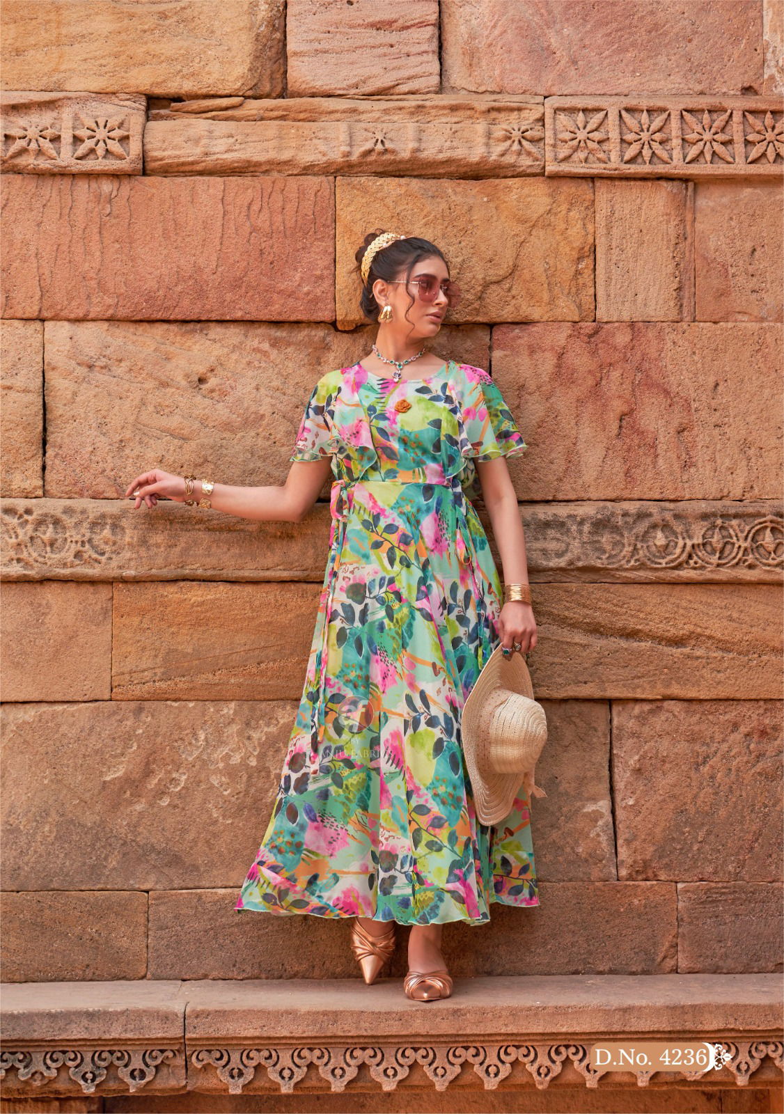 Coral Charm Vol 5 By AF Long Party Wear One Piece Suppliers In India