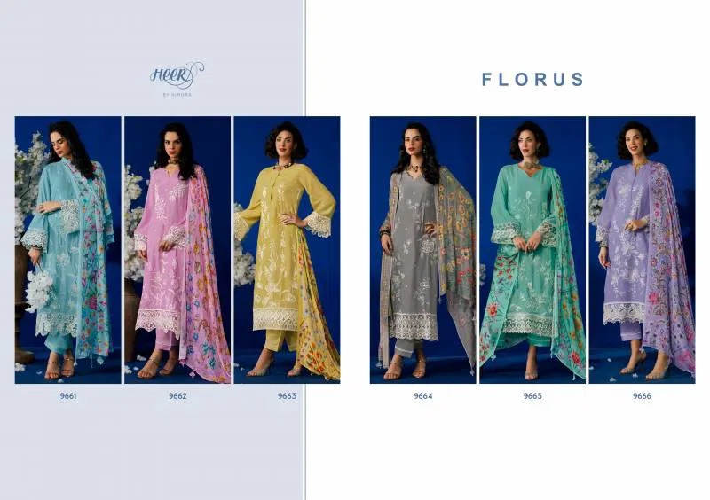 Heer Florus By Kimora Maslin Embroidered Salwar Suits Wholesale Price In Surat