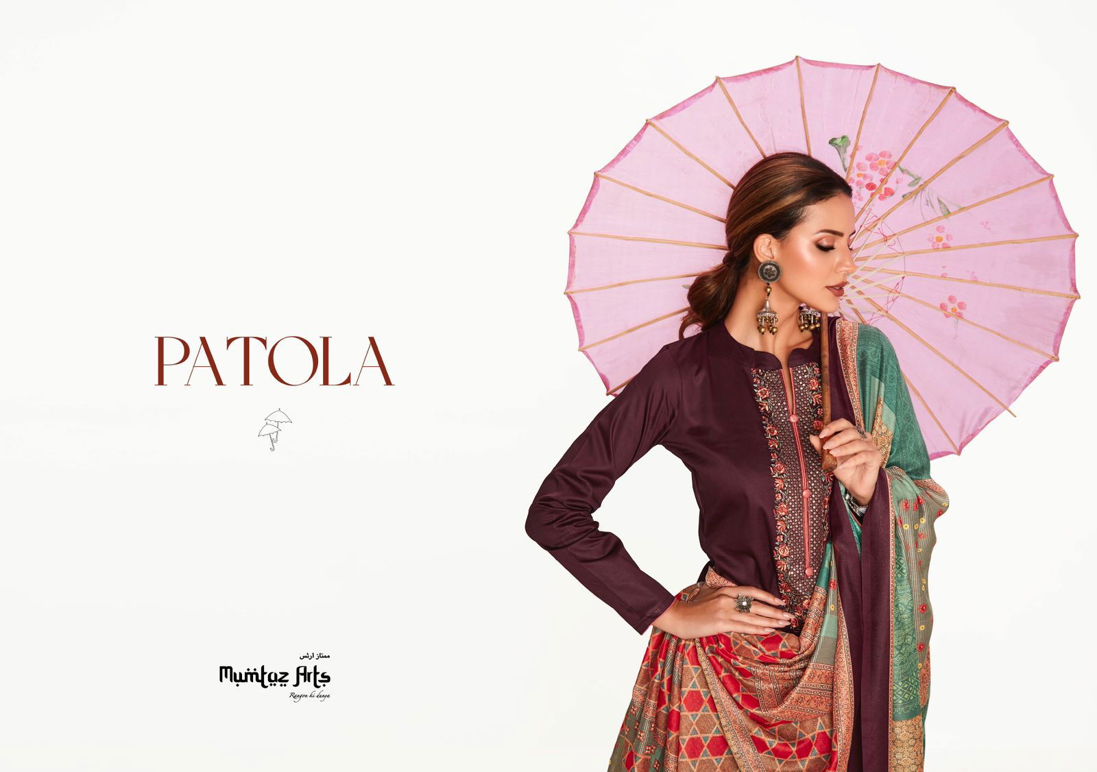 Mumtaz Art Patola Jam Satin Digital Print Gorgeous Look Salwar Kameez Catalog