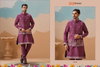 Royal Rivaaj by Shubhvastra Viscose Mens Kurta With Koti Bottom Exporters In India