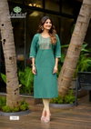 Five Star Vol 2 By Vaniska Vatican Silk Embroidery Work Kurti Wholesale Price In Surat