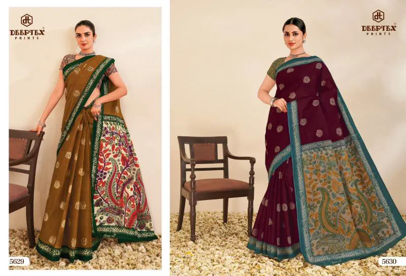 Mother India Vol 56 By Deeptex Printed Cotton Daily Wear Saree Wholesale Online