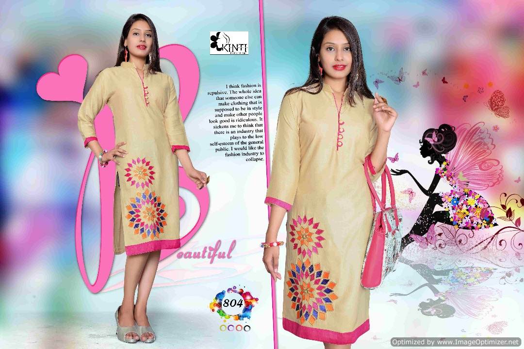 Kinti-Rich Look Vol-8 Latest fancy Regulars wear Embroidery kurtis Collection
 
