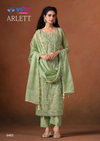 Arlett By Vipul Lavender Organza Embroidery Designer Salwar Suits Exporters In India
