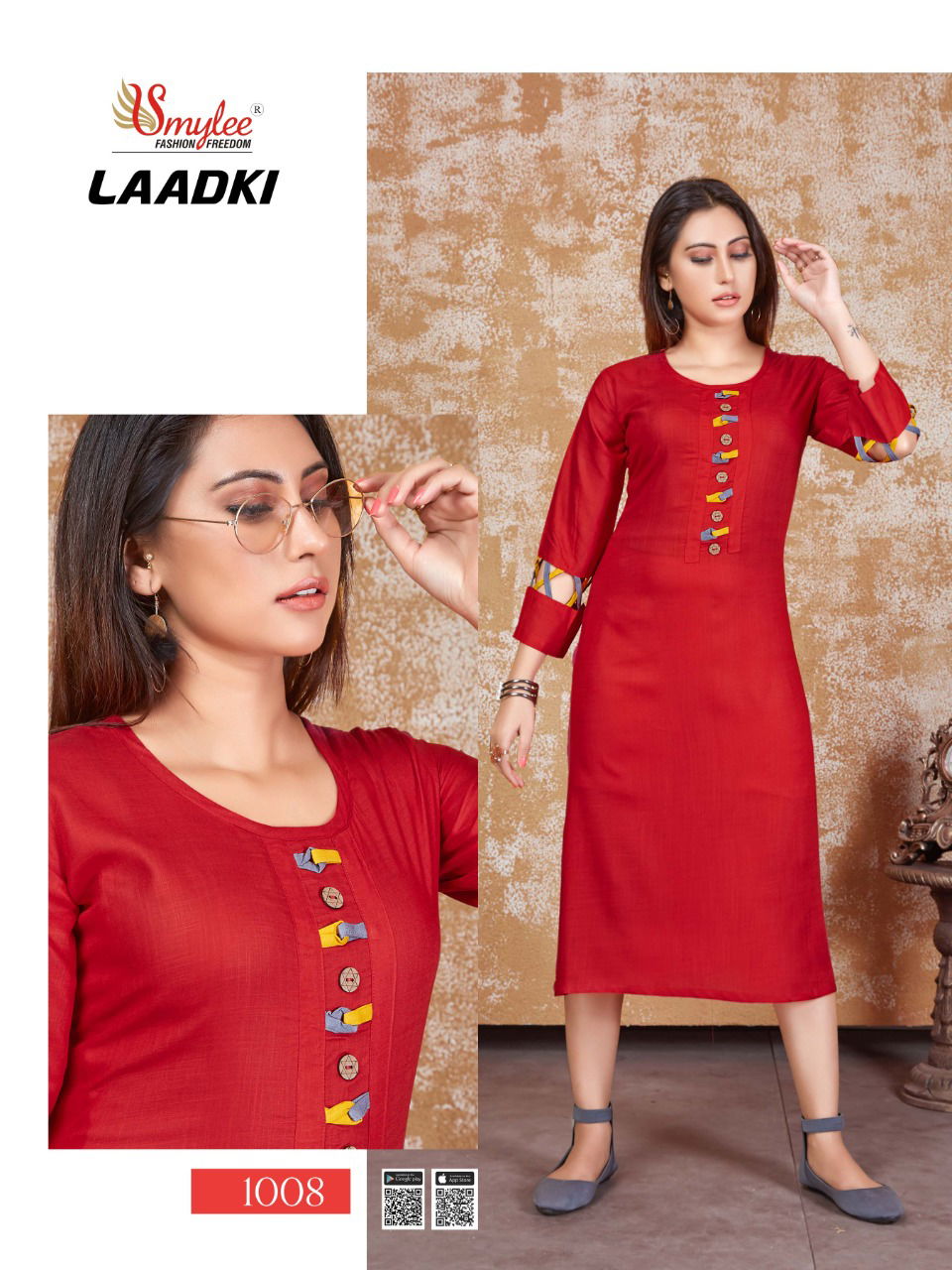 Smylee Ladki Heavy Latest Fancy Designer Ethnic Wear Rayon Casual Kurti Collection

