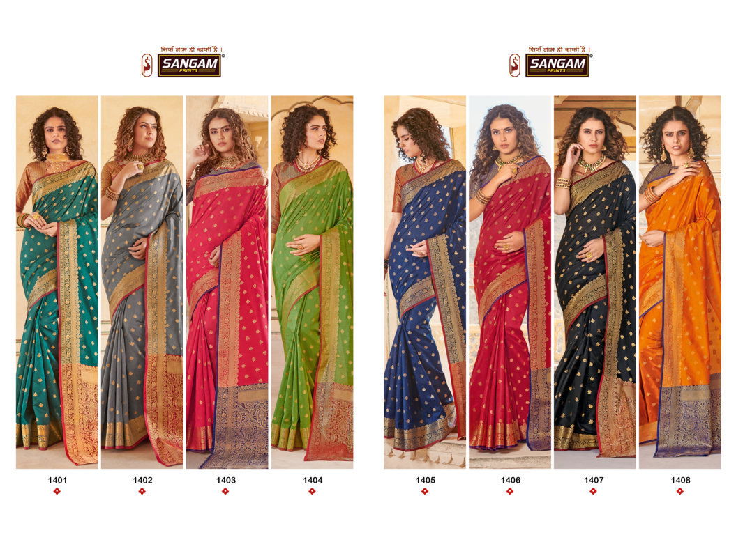 Sangam Morepankh Exclusive Collection Festive Wear Handloom Silk Sarees Collection

