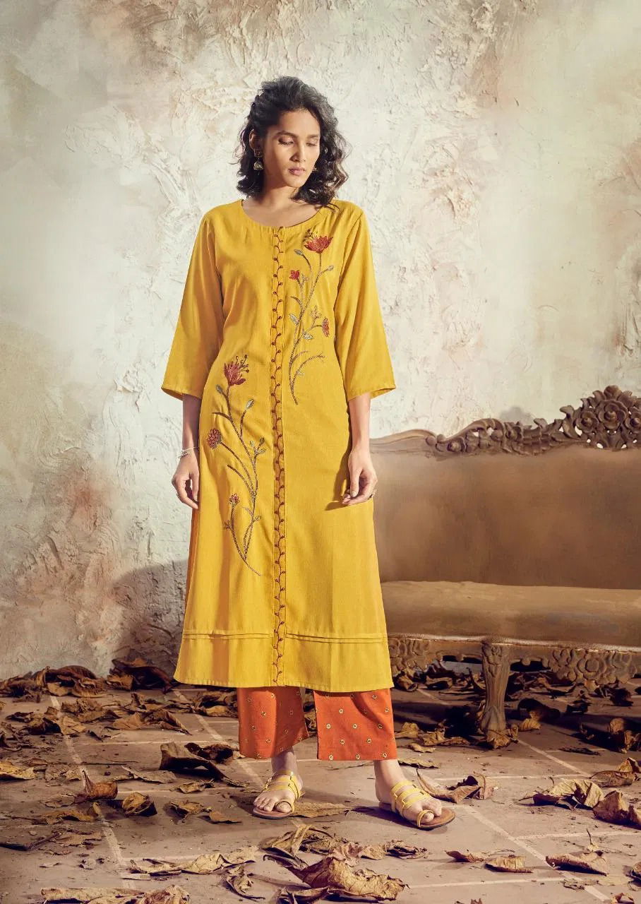Vink Venice 10 Latest Festive Wear Pure Staple Viscose Handloom Kurtis With Bottom Collection

