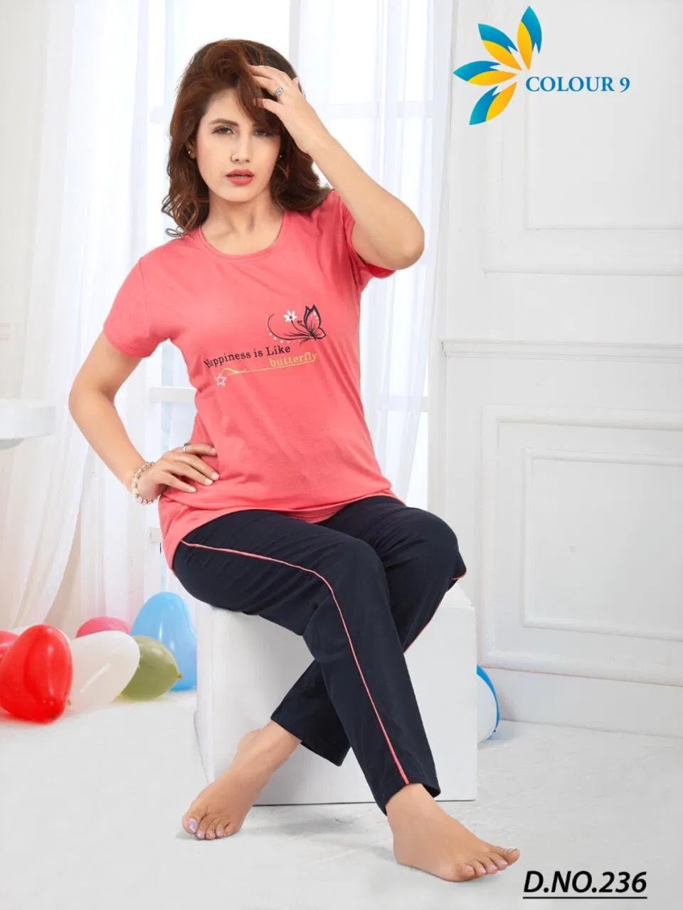 Colour 9 Latest Hosiery Cotton Night Suit Collection 