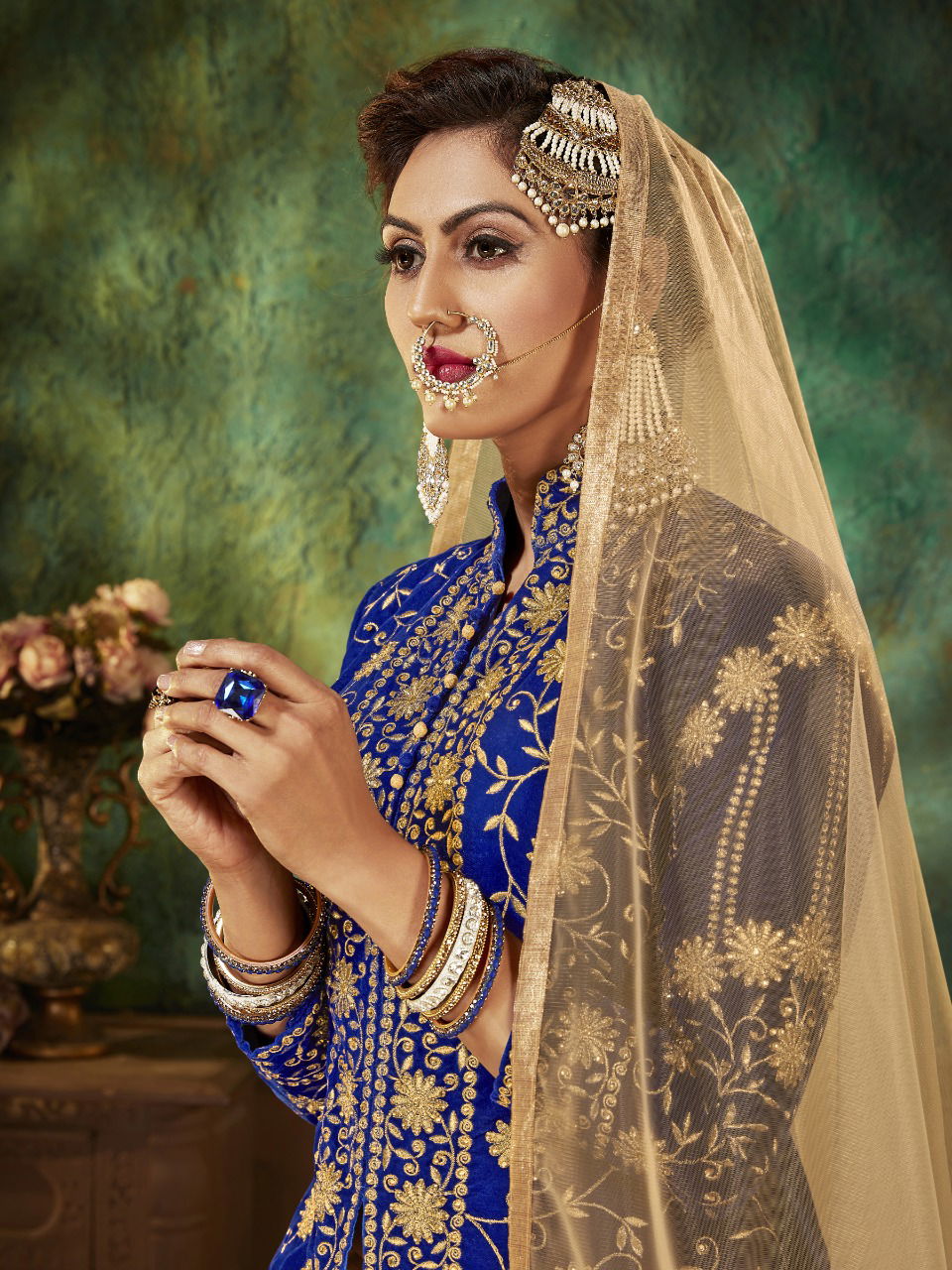 Senhora Zara 19 Colours Wedding Wear Velvet With Embroidery And Stone Work With Net Dupatta And Skirt Salwar Suits Collection

