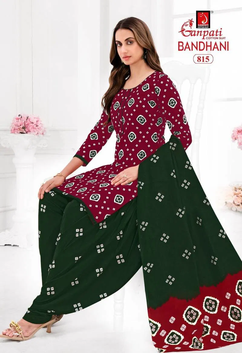 Bandhani Vol 8 By Ganpati Cotton Bandhani Printed Dress Material Exporters In India