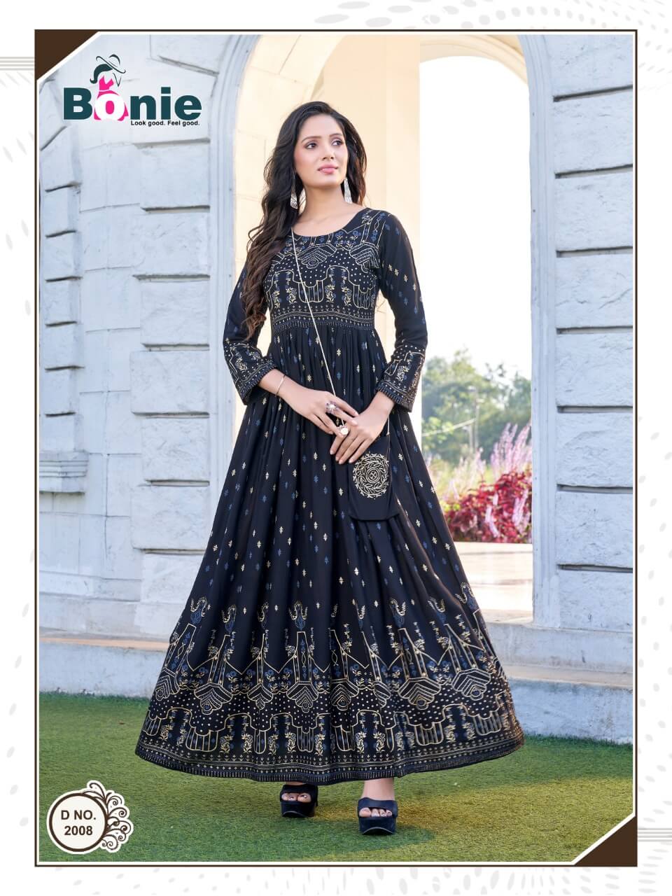 Bonie Senorita 2 Heavy Wedding Wear Rayon Long Designer Anarkali Kurti Collection