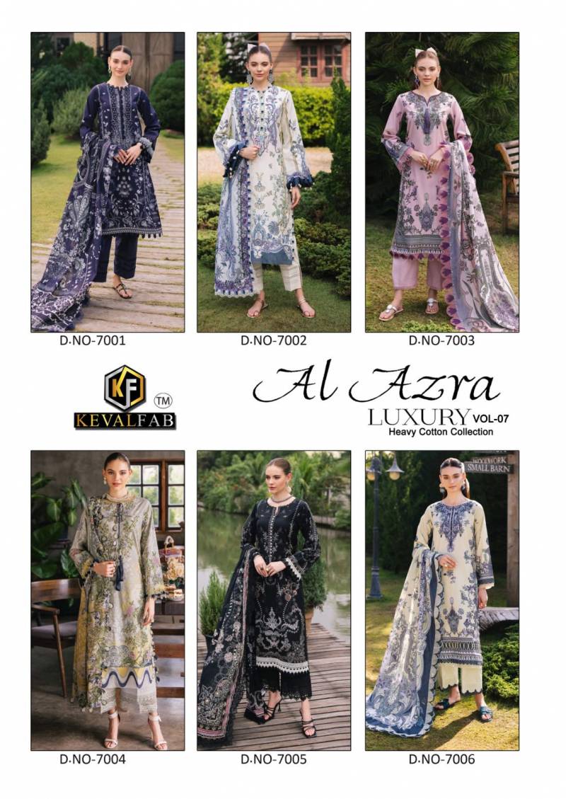 Al Azra Vol 7 By Keval Cotton Printed Dress Material Wholesale Price In Surat