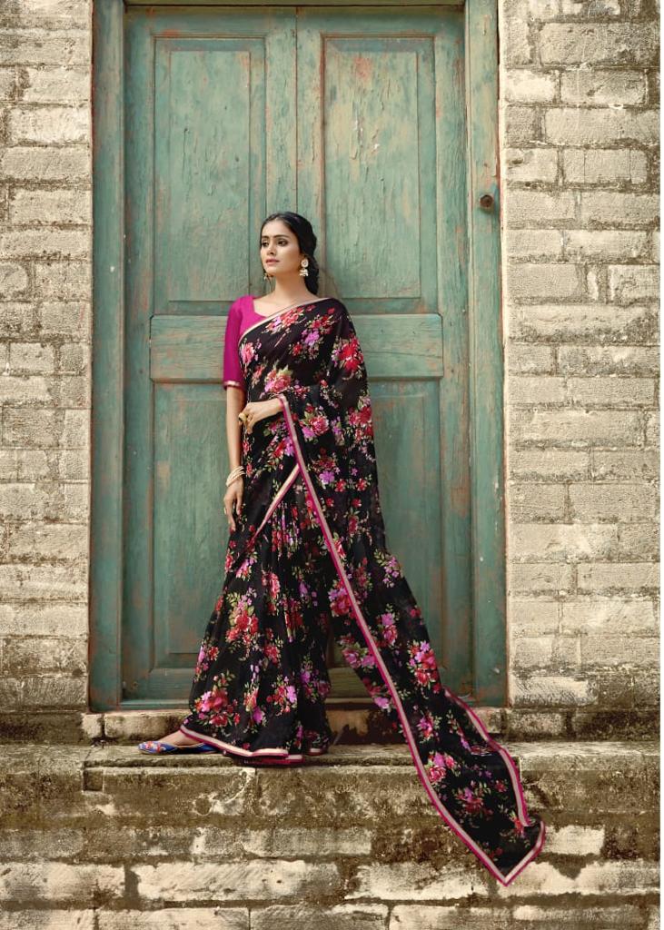 Kashvi Inayat 3 Latest Fancy Designer Chiffon Regular Casual Wear Printed Sarees Collection
