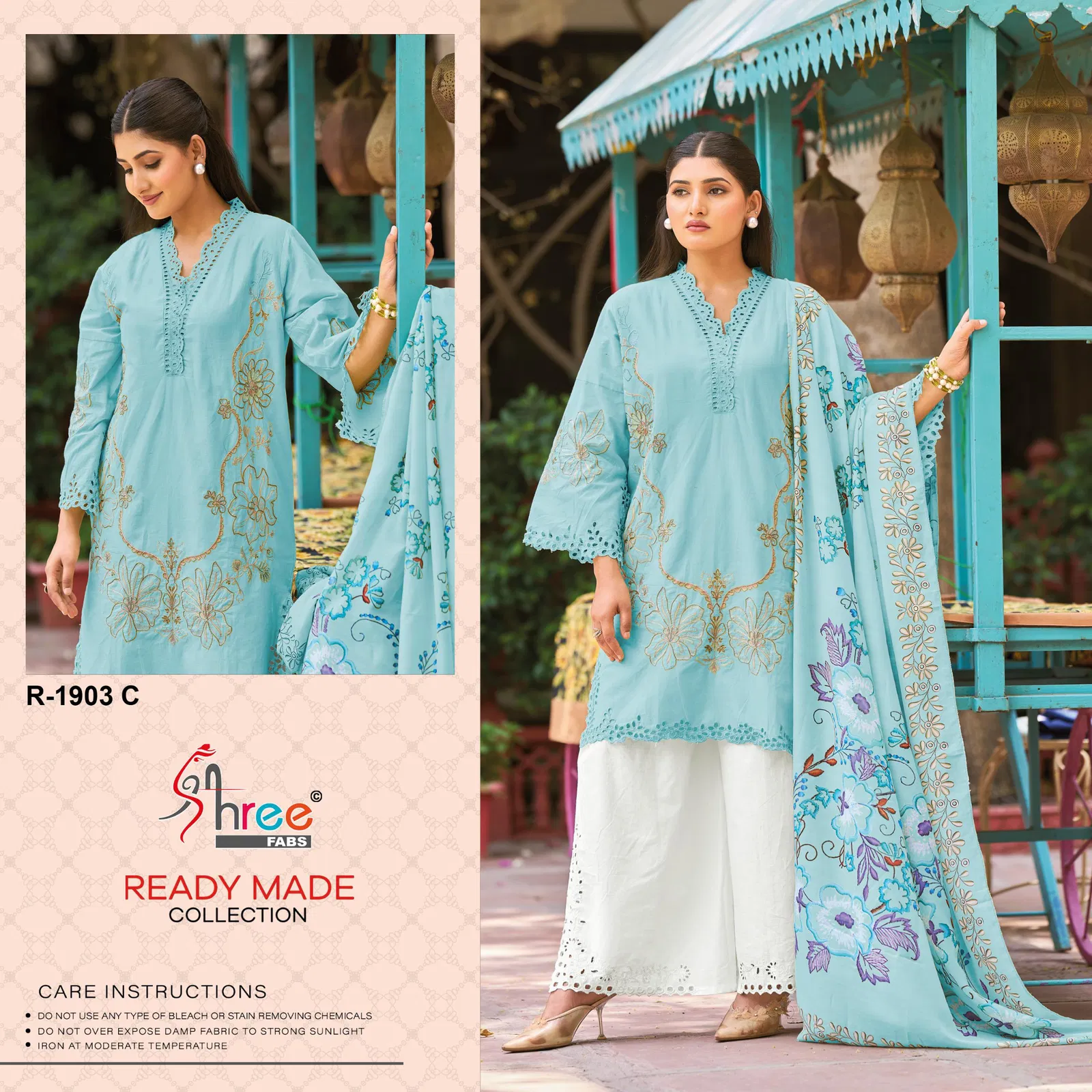 R 1903 By Shree Cambric Cottan Pakistani Readymade Suits Exporters In India
