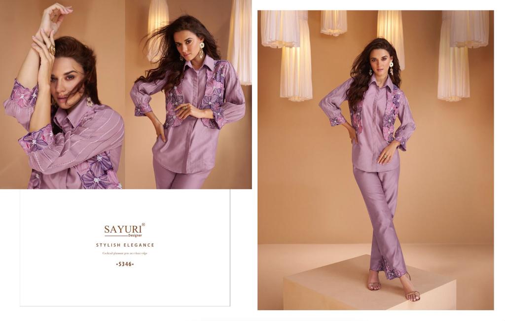 Sayuri Kundan Silk Printed Cord Set Western Catalog
