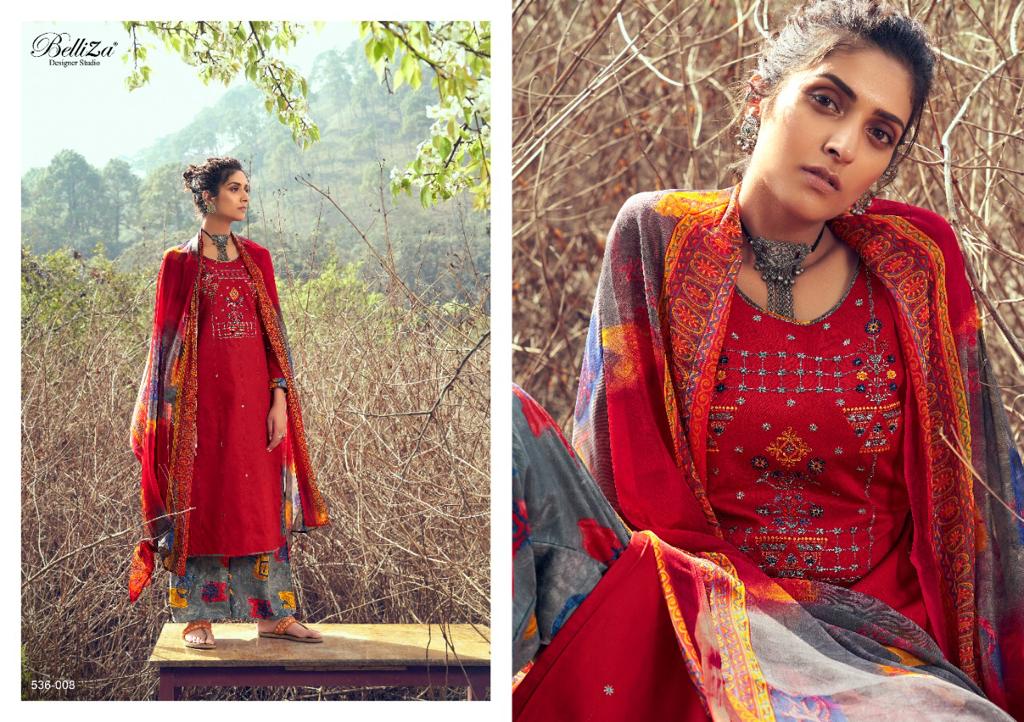 Belliza Nazar E Patiyala 7Latest Fancy Casual Wear Pure Heavy Jam Cotton with Heavy Kashmiri Embroidery work Designer Dress Material
