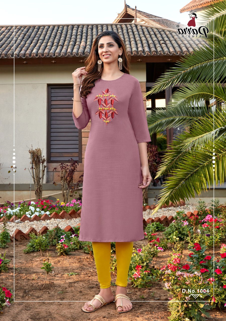 Parra Kasturi 1 Ethnic Wear Exclusive Ethnic Wear Cotton Designer Kurti Collection
