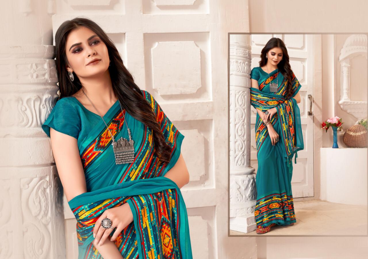 Saroj Suhani Soft Georgette Heavy Ethnic Wear Designer Printed Saree Collection
