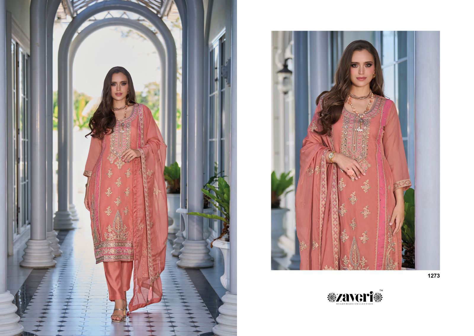 Aakriti By Zaveri 1273-1274 Wholesale Kurti With Bottom Dupatta in India
