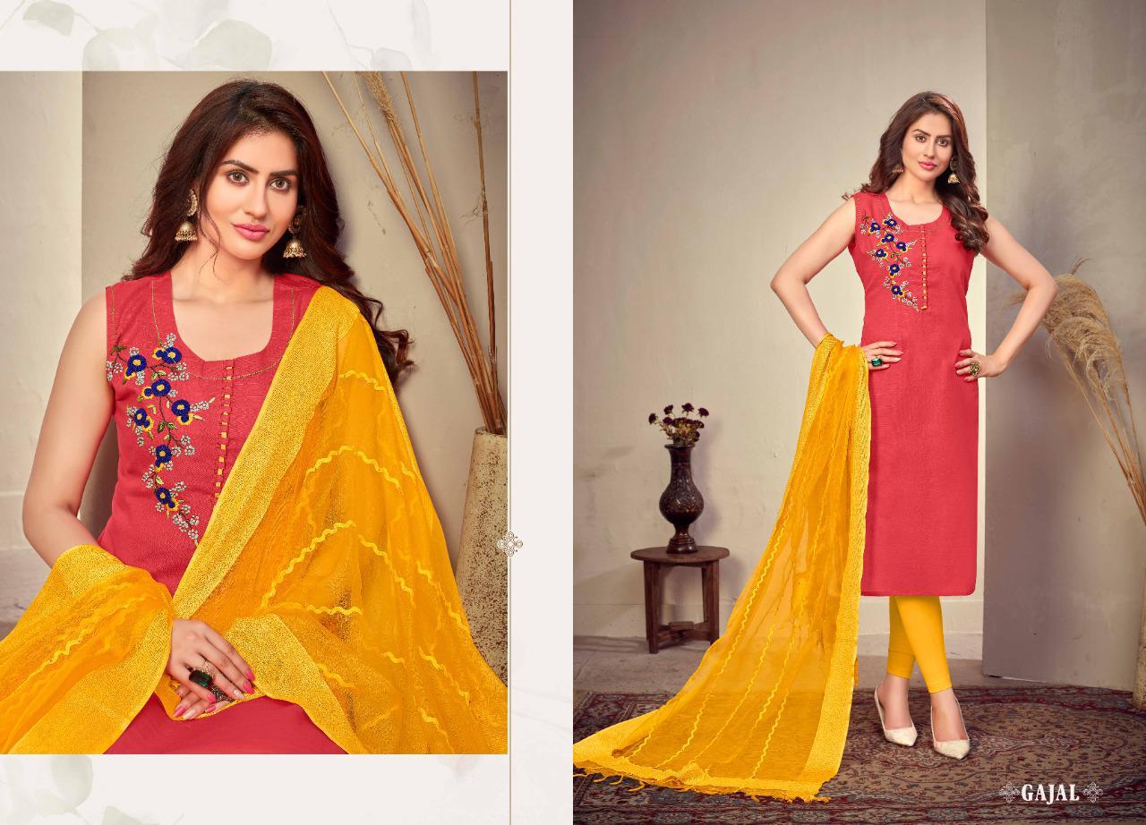 Saheli Dhara Heavy Linen Fancy Designer Ethnic Wear Heavy linen Kurtis With Dupatta Collection