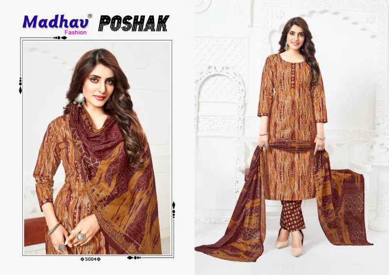 Poshak Vol 5 By Madhav Cotton Printed Dress Material Suppliers In India