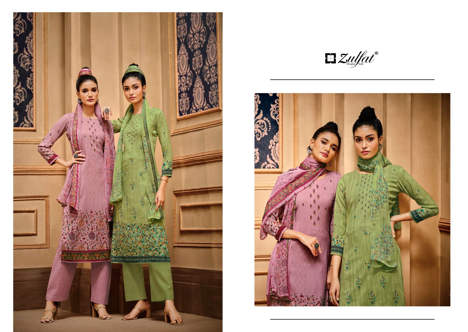 Elahi By Zulfat Printed Pashmina Dress Material Catalog