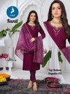 Kunti By Kaya Chanderi Jequard With Digital Printed Kurti Set Wholesale Price In Surat