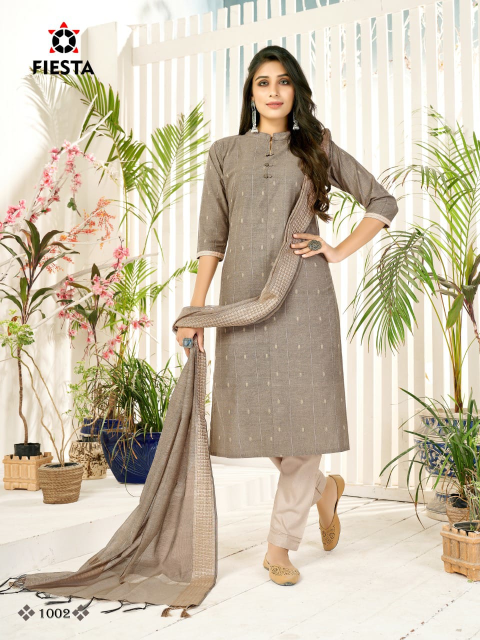 Fiesta naveli 3 Festive Wear Viscose Jacquard Butta Designer Latest Ready Made Collection
