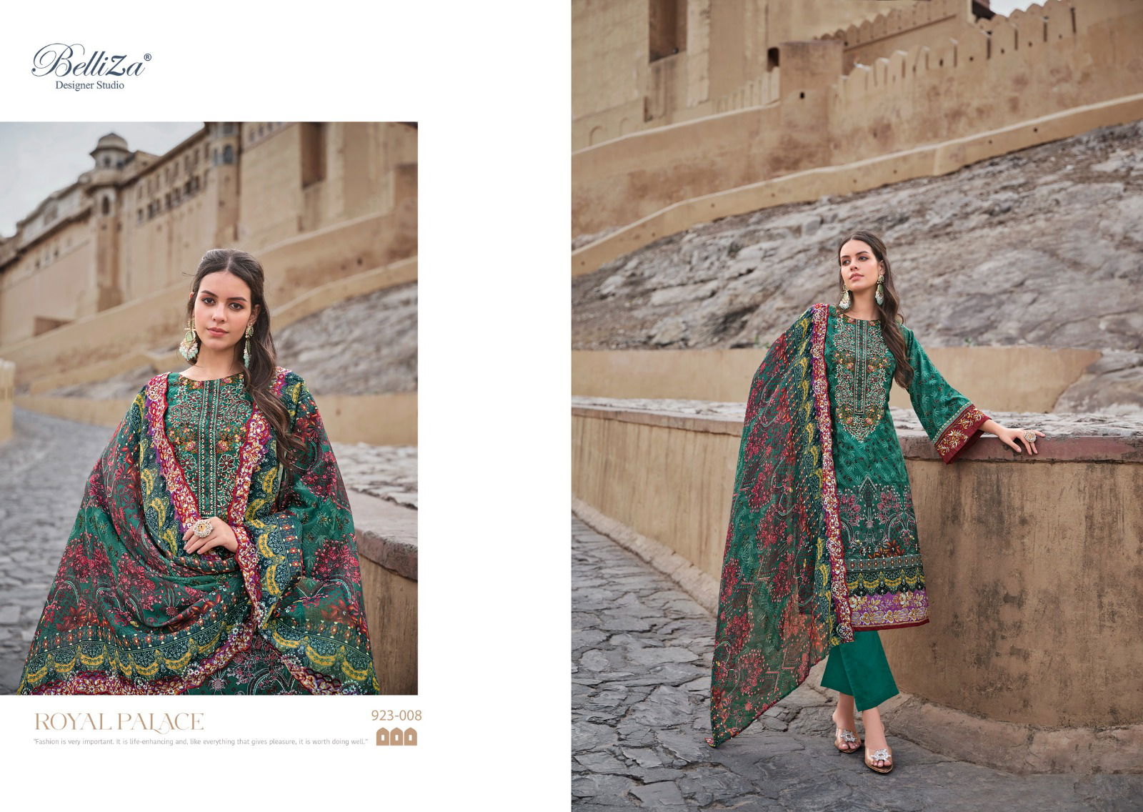 Guzarish Vol 10 By Belliza Embroidery Pure Cotton Printed Surat Dress Material Wholesale Market