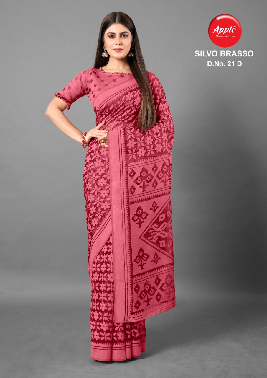 Apple Silvo Brasso 21 Latest Fancy Designer Casual Regular Wear Printed Brasso Saree
