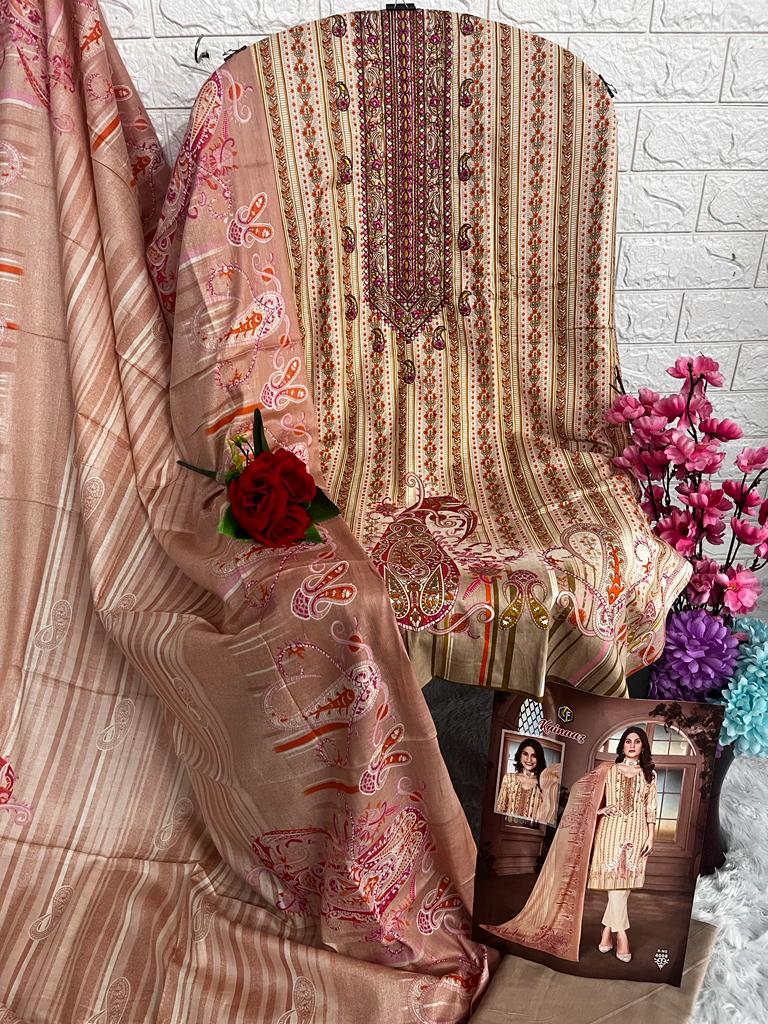 Kainaaz By Keval Fab Cotton Print Embroidered Designer Salwar Kameez Catalog