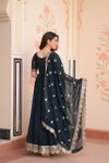 KA 1177 Charming Designer Faux Blooming Gown With Dupatta Wholesale Online