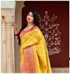 Yellow Colour Soft Silk 6014 Lichi Soft Silk Jacquard Work Festival Wear Saree Wholesale In India